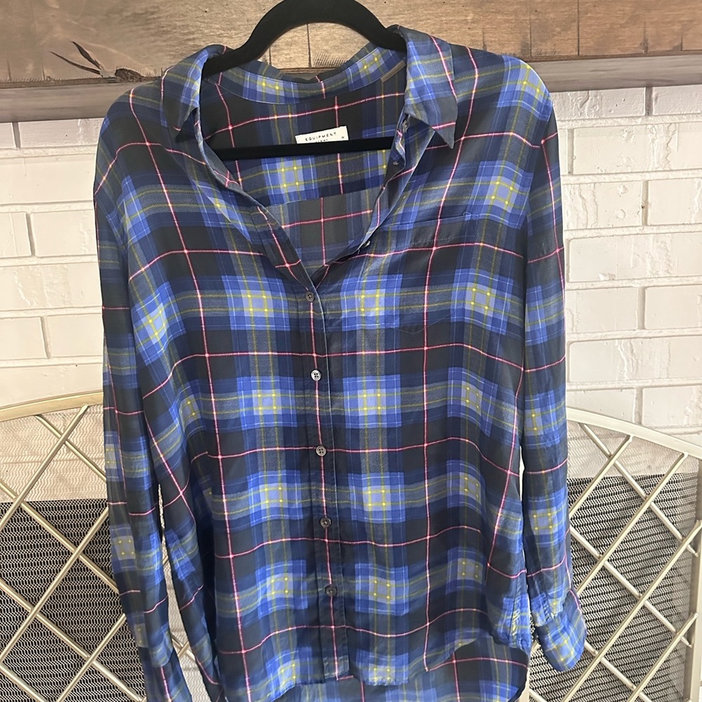Plaid button down shirt